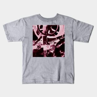 Moody Industrial Cog Wheels Steampunk Machine Kids T-Shirt